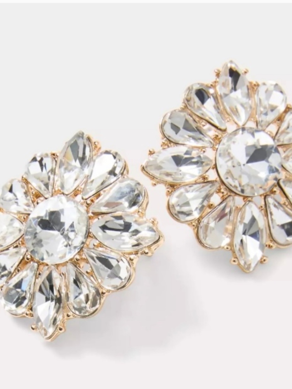 Lilly Pulitzer Spicy Socialite Clear Rhinestones Stud Earrings - New
